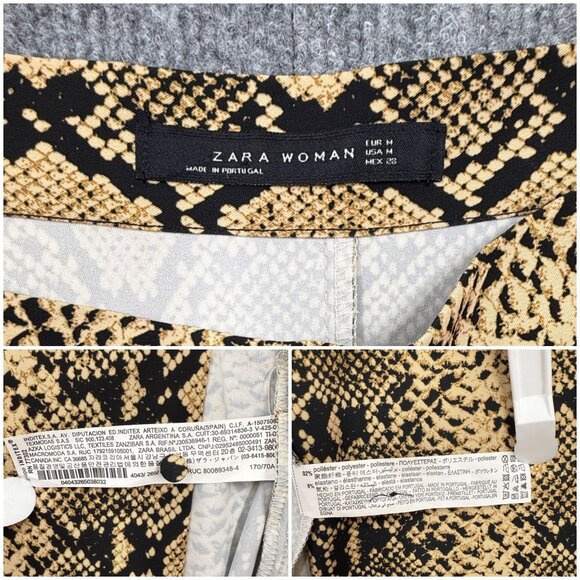 Zara Snake Print Midi Skirt A-Line Grunge Y2K Glamcore Modern Boho Edgy Size M - Picture 10 of 13